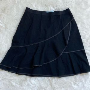Draper James black stretch short layered look skirt